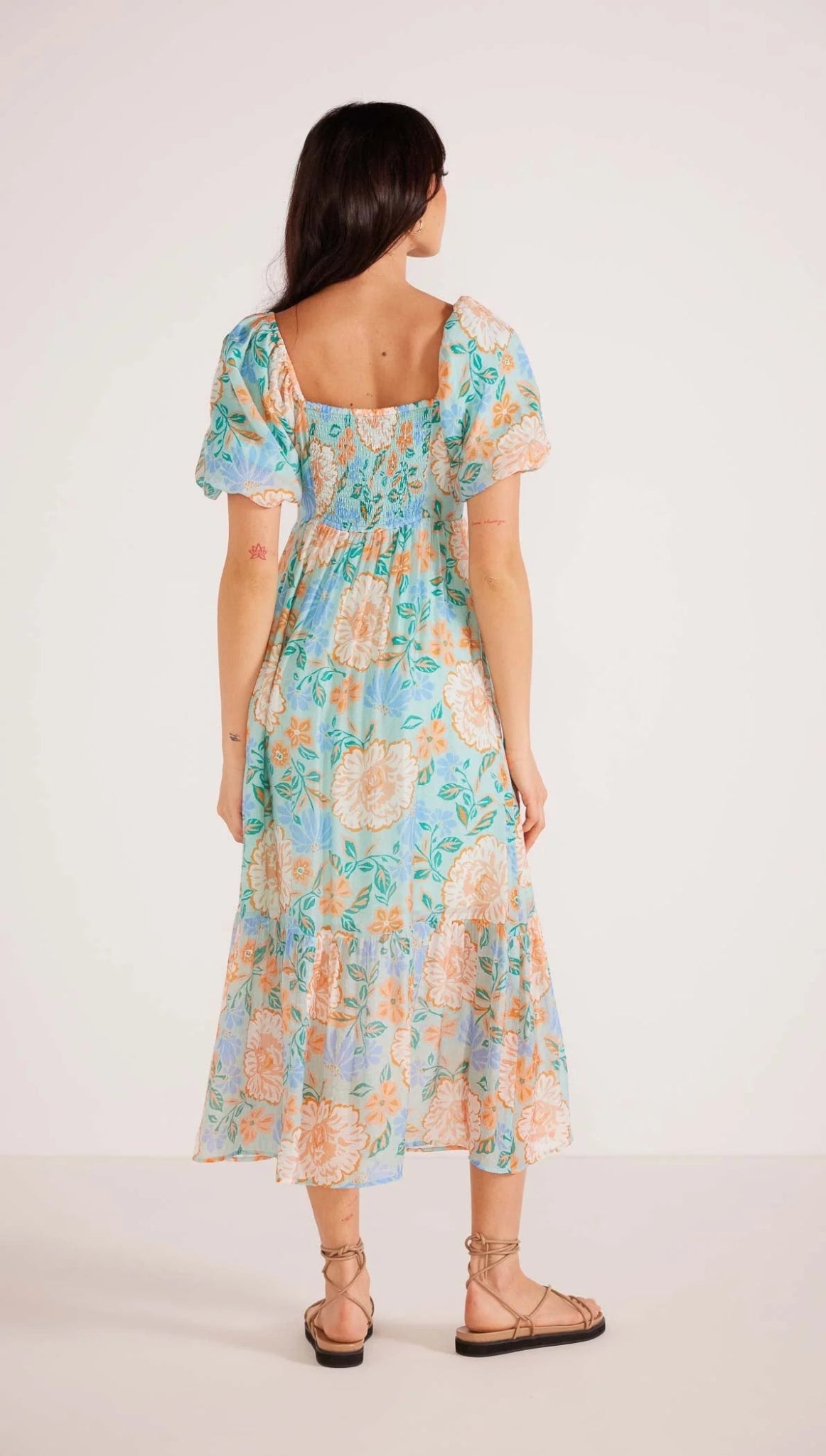 Evelyn Puff Sleeve Midi Dress - Styled With Claire MINKPINK