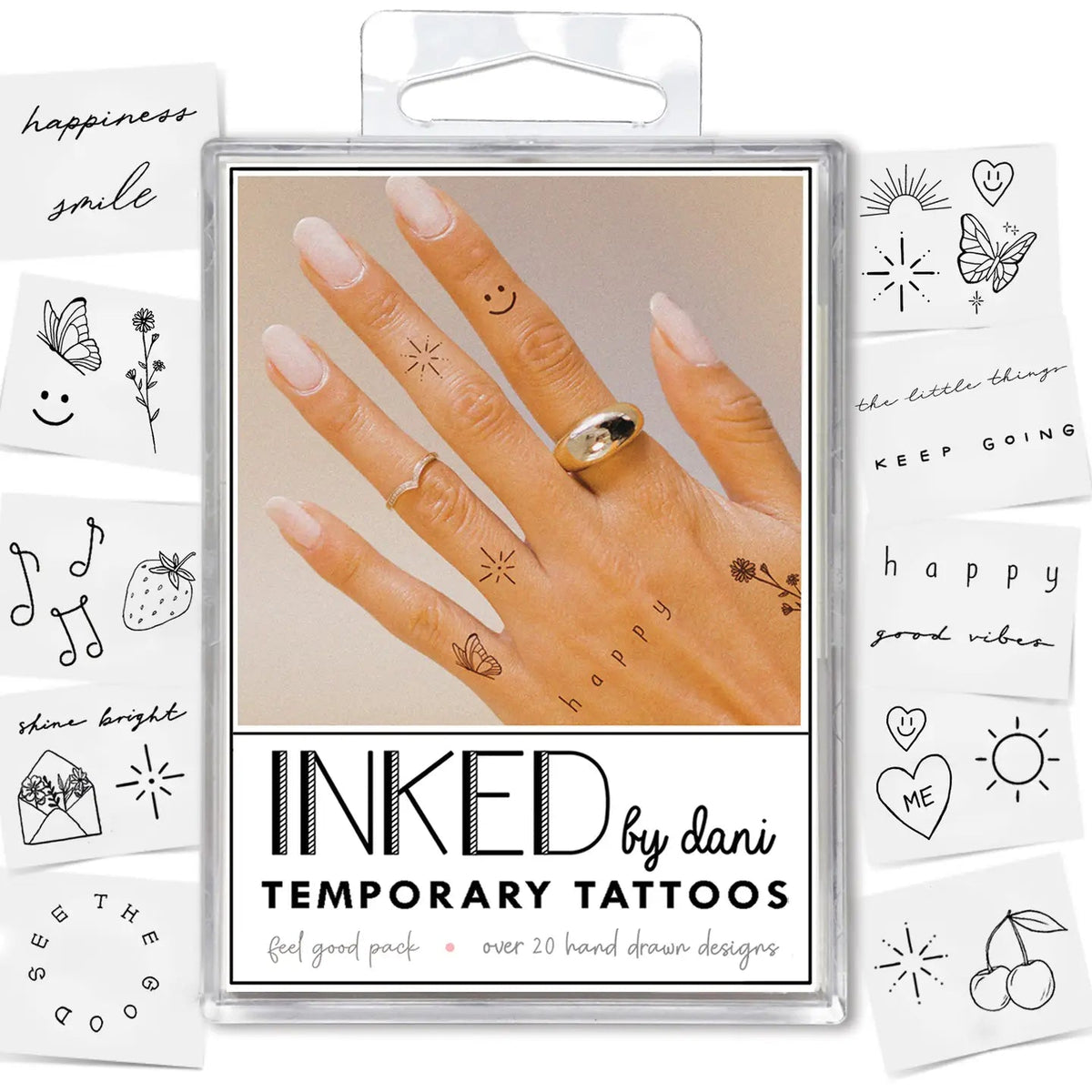 Feel Good Temporary Tattoo Pack - Styled With Claire INKED By Dani