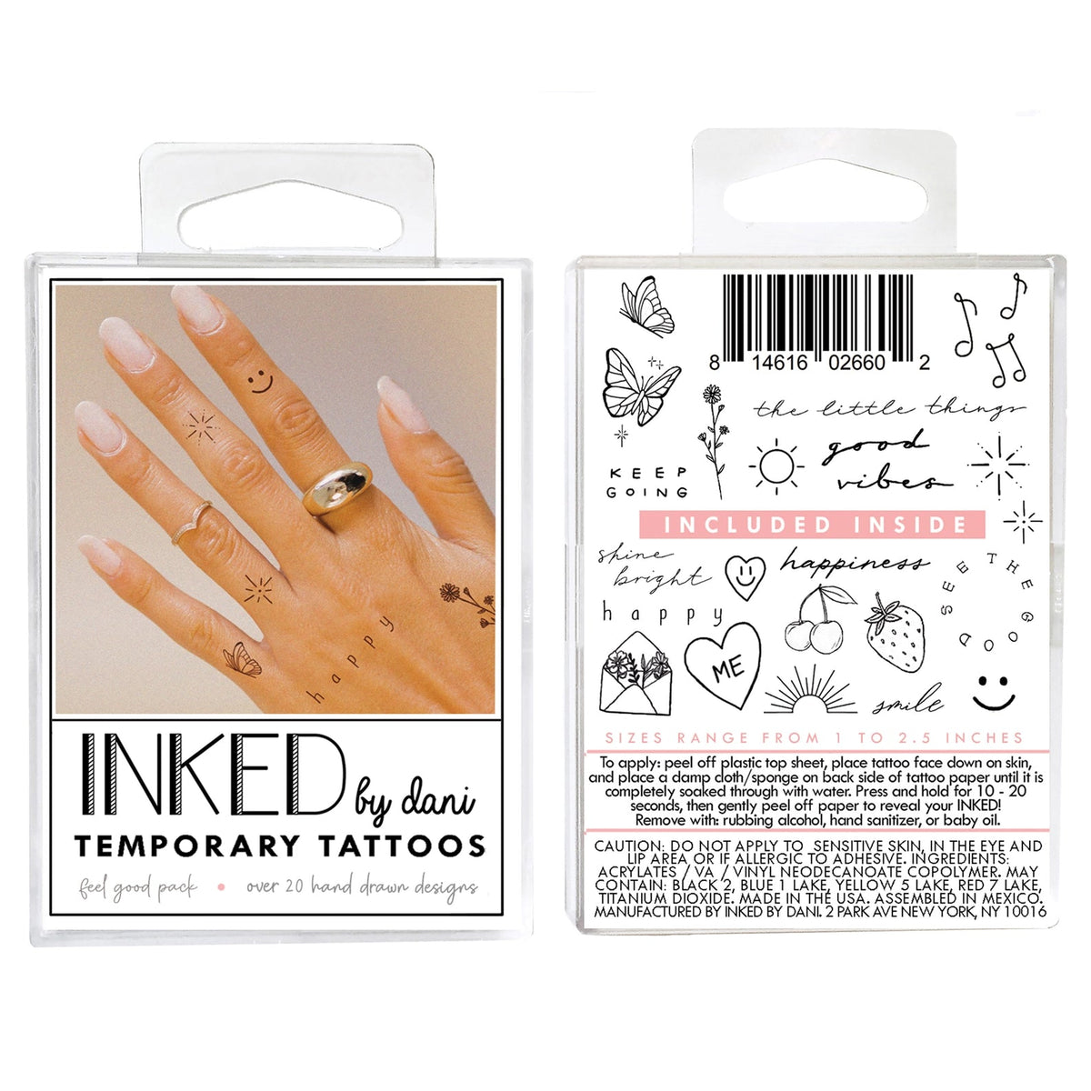 Feel Good Temporary Tattoo Pack - Styled With Claire INKED By Dani