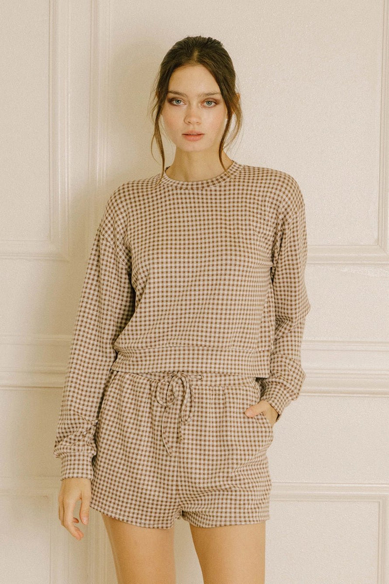 Gingham Lounge Shorts - Styled With Claire Storia