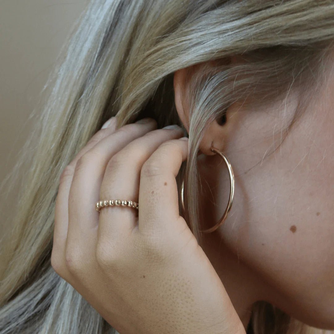 Gold Filled 3mm Waterproof Stretch Ring - Styled With Claire Erin Gray