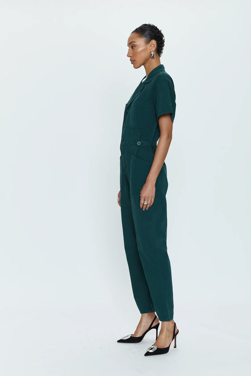 Grover Short Sleeve Field Suit - Pine - Styled With Claire Pistola