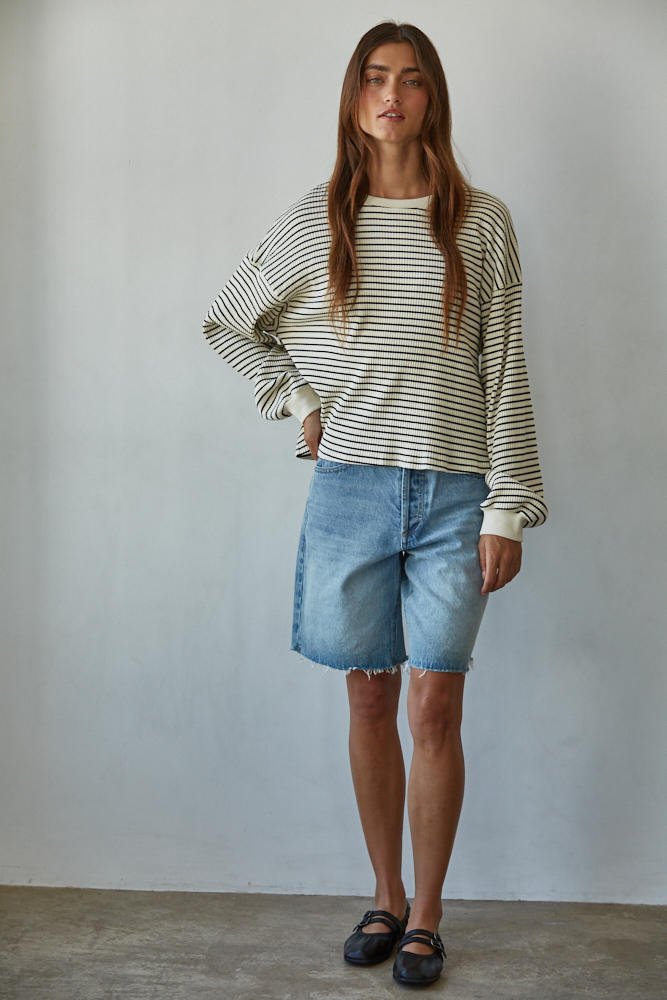 Half Time Striped Long Sleeve - Styled With Claire By Together