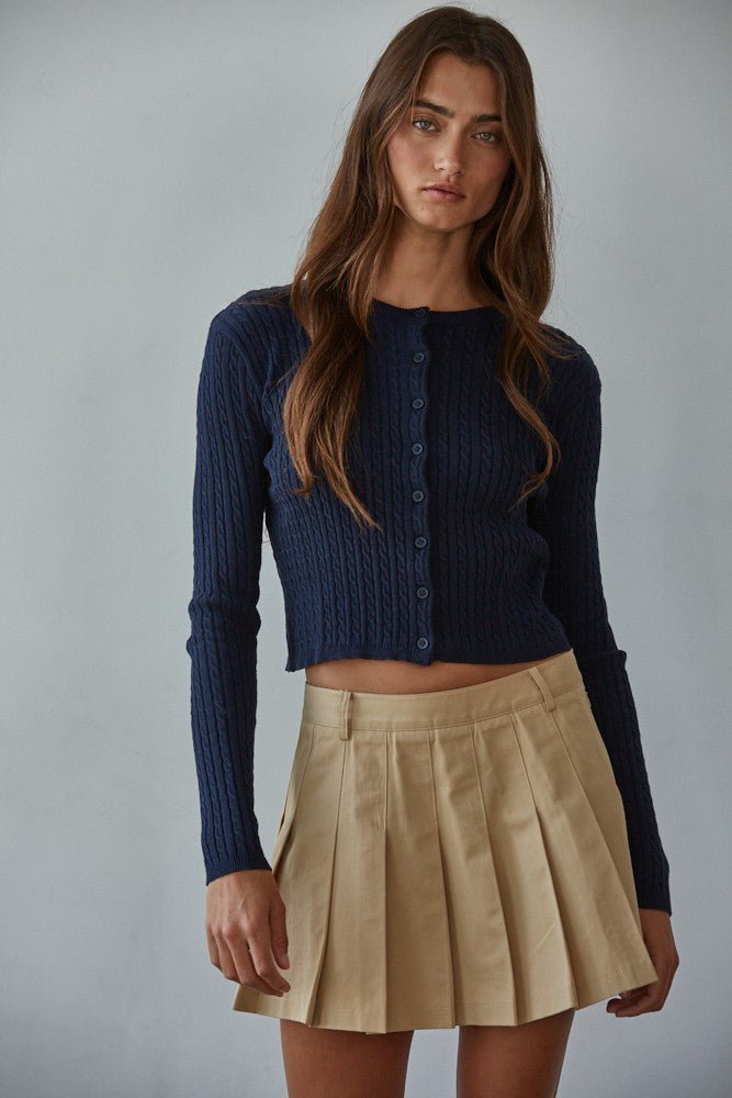 Harper Cable Knit Cardigan - Styled With Claire By Together