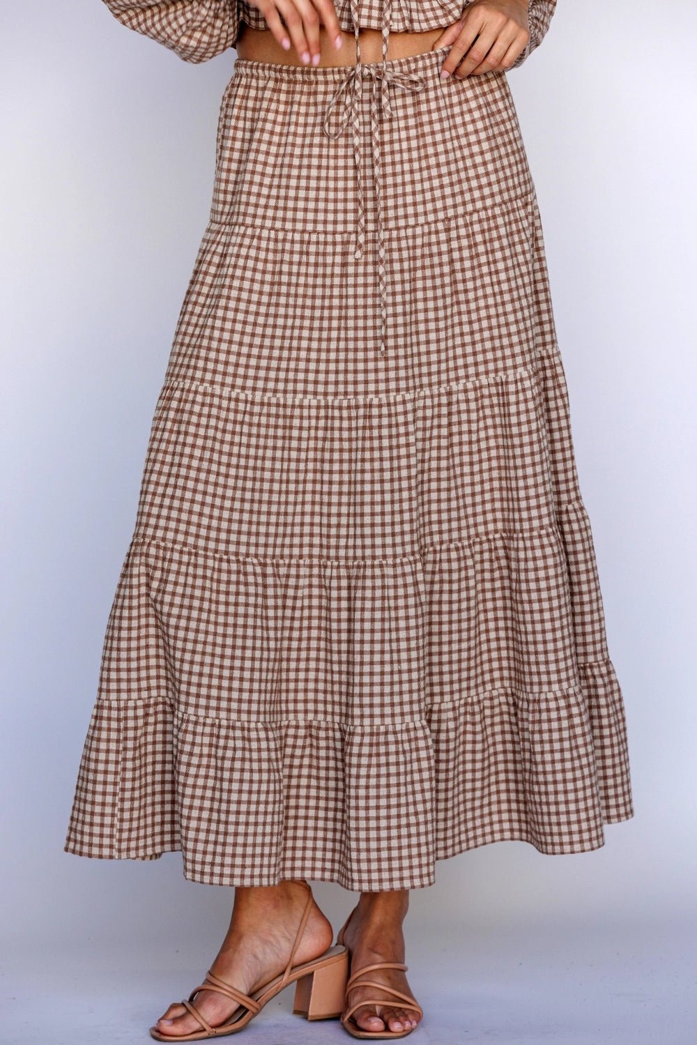 Harper Gingham Maxi Skirt - Styled With Claire Storia