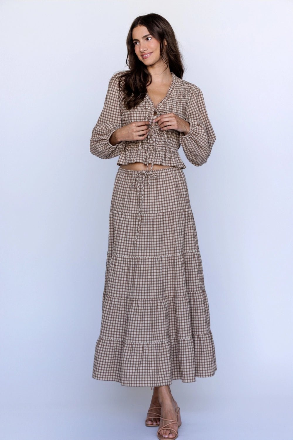 Harper Gingham Maxi Skirt - Styled With Claire Storia