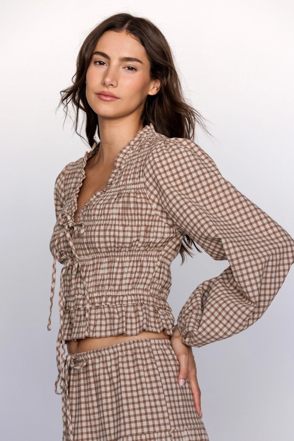 Harper Gingham Smocked Top - Styled With Claire Storia