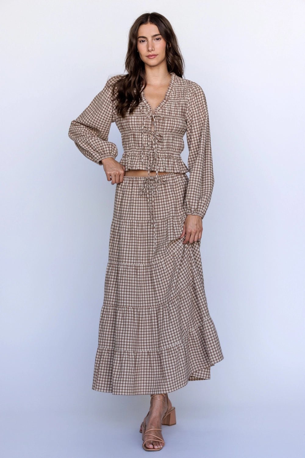 Harper Gingham Smocked Top - Styled With Claire Storia