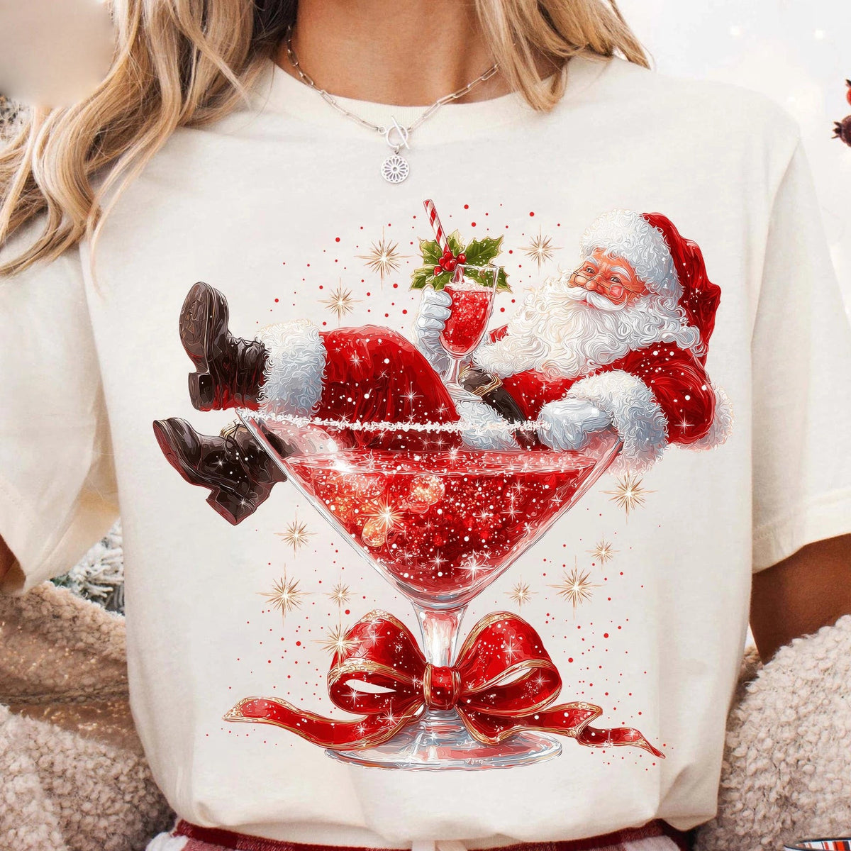Holiday Cheer Santa Tee - Styled With Claire Styled With Claire