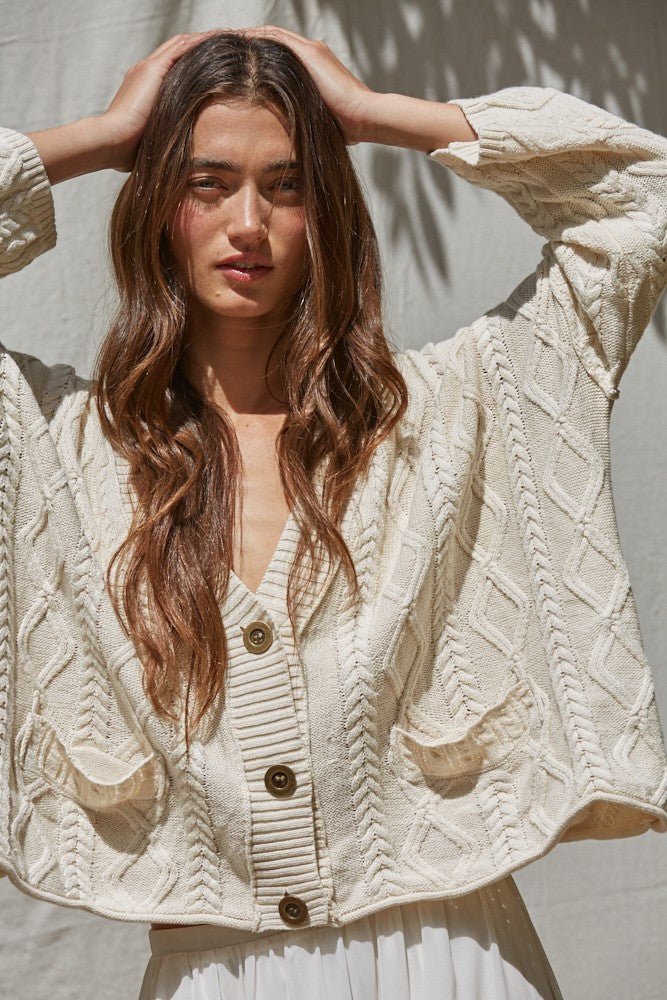 Isla Cable Knit Cardigan - Styled With Claire By Together