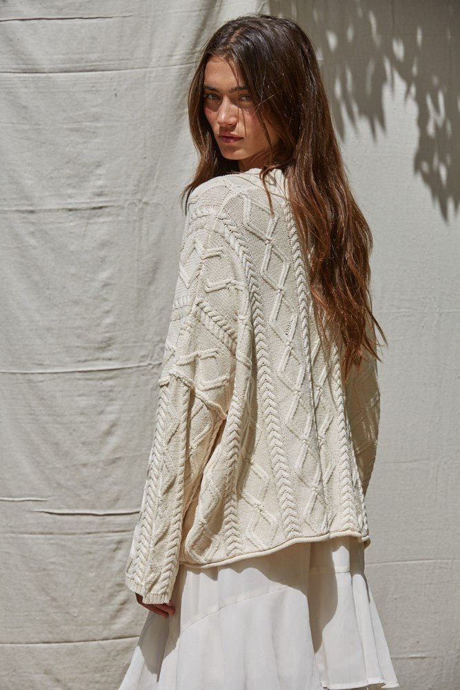 Isla Cable Knit Cardigan - Styled With Claire By Together