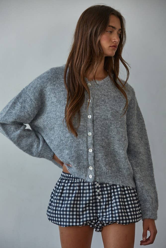 Knit Sweater Cardigan Top - Styled With Claire By Together