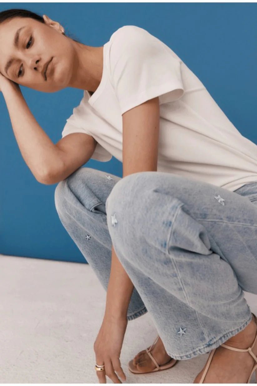 Lexi Mid Rise Bowed Straight | Stellar - Styled With Claire Pistola