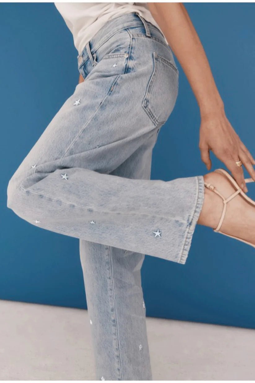 Lexi Mid Rise Bowed Straight | Stellar - Styled With Claire Pistola