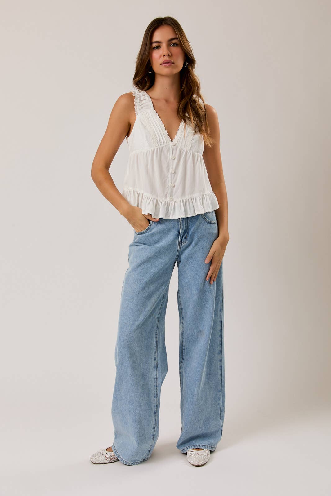 Lily Ruffle Tank - Styled With Claire LE LIS