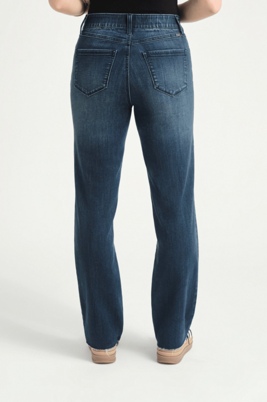 Magic Waistband High Waist Straight Leg Jeans - Styled With Claire 1822 Denim