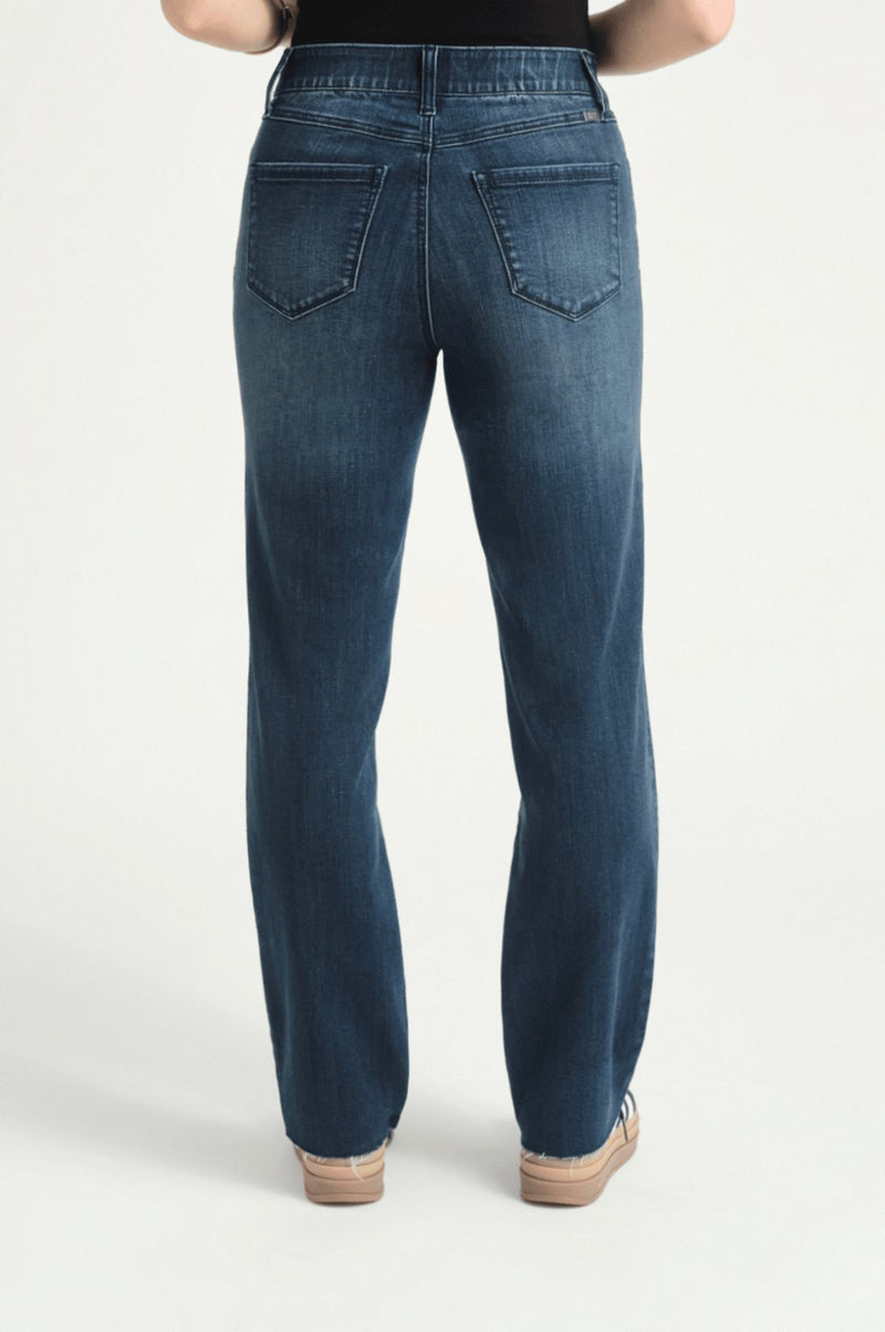 Magic Waistband High Waist Straight Leg Jeans - Styled With Claire 1822 Denim
