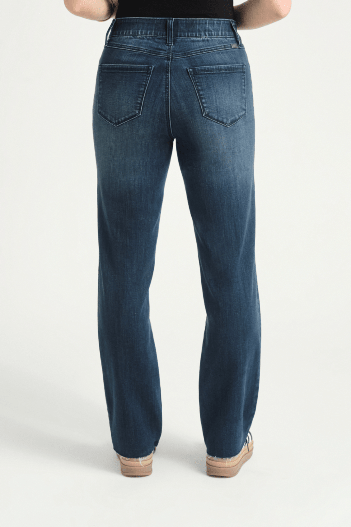 Magic Waistband High Waist Straight Leg Jeans - Styled With Claire 1822 Denim