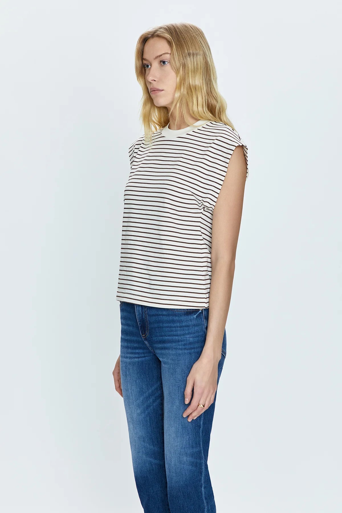 Marina Tee | Chestnut Stripe - Styled With Claire Pistola