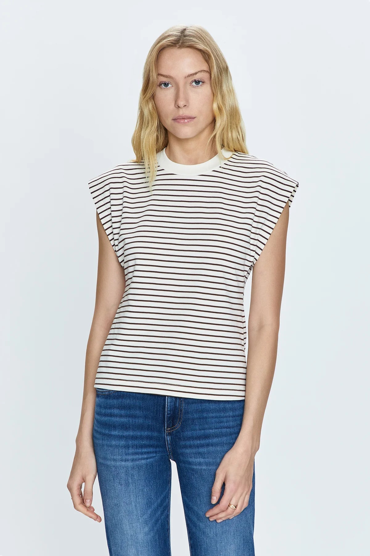 Marina Tee | Chestnut Stripe - Styled With Claire Pistola