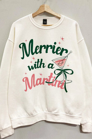 Merrier with a Martini Sweatshirt - Styled With Claire Sweet Claire