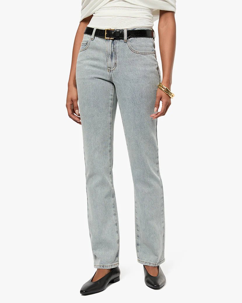 Mid Rise Straight Flare Jean - Styled With Claire WEWOREWHAT