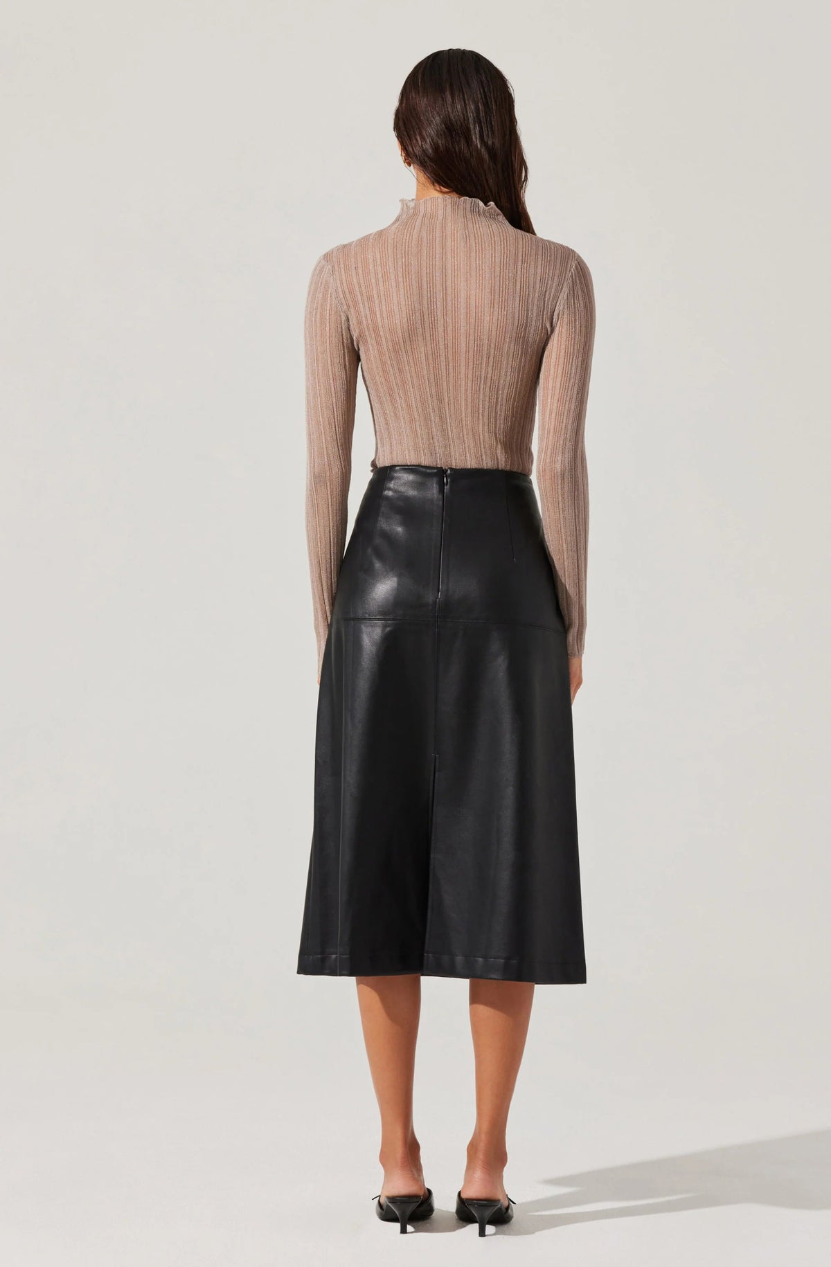 Mock Neck Mesh Contrast Top - Styled With Claire ASTR THE LABEL