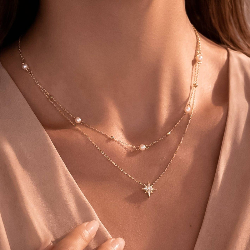 North Star Pearl Necklace - Styled With Claire Mia Accessories