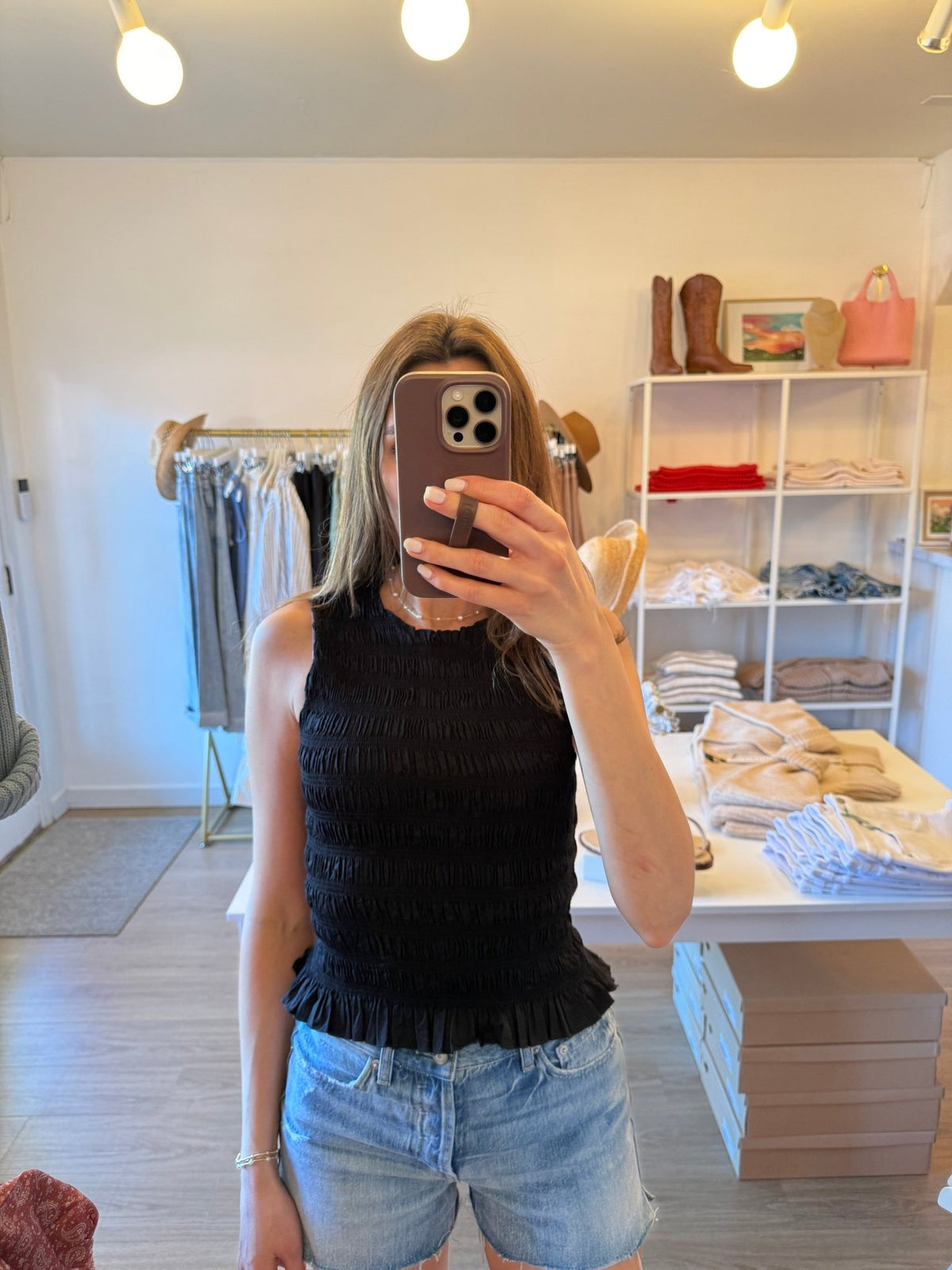 Phoebe Smocked Tank - Styled With Claire Pistola
