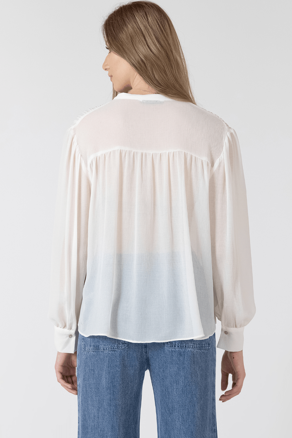 Pintuck Detail Blouse - Styled With Claire BLACK TAPE