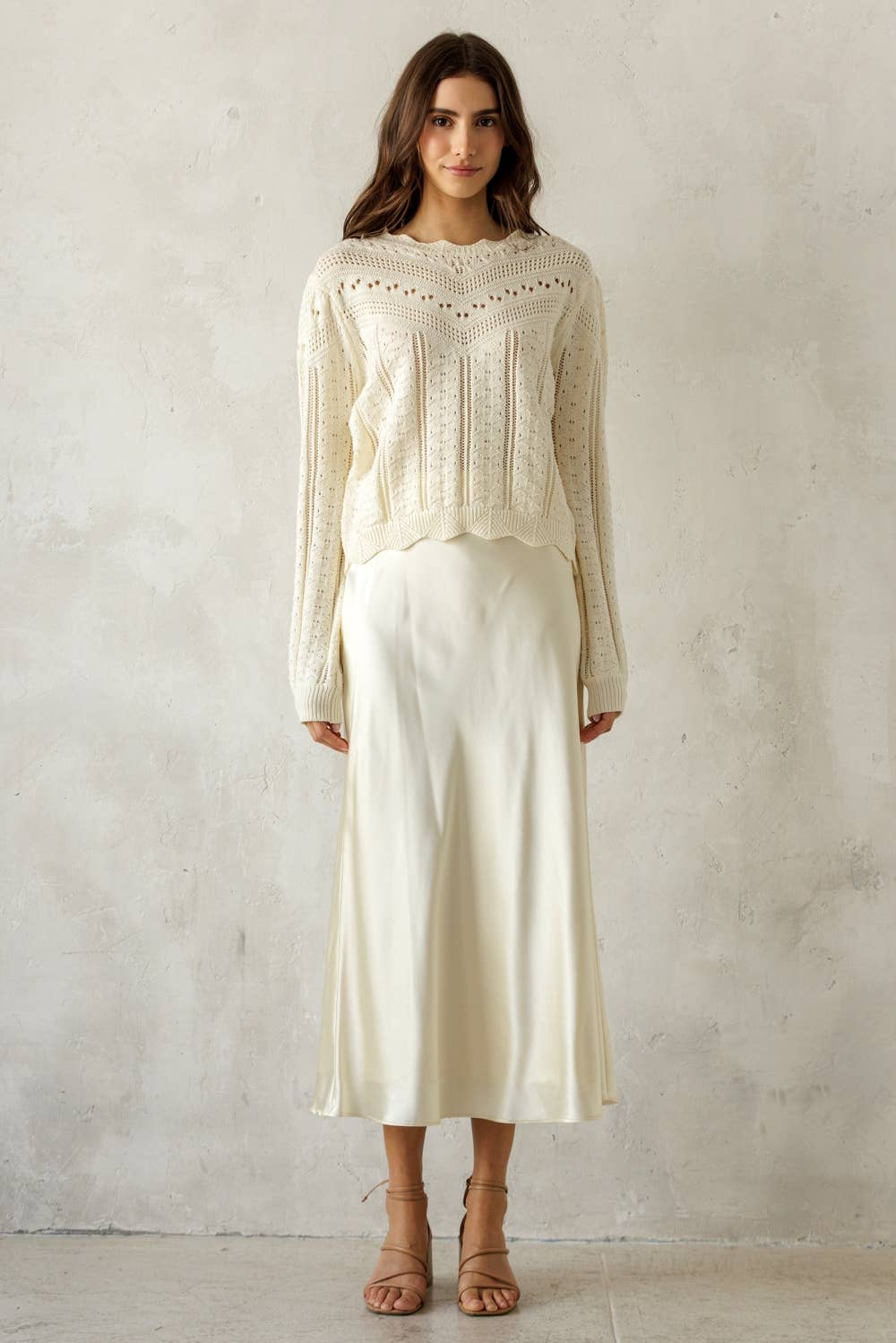 Pointelle Knit Sweater - Styled With Claire STORIA