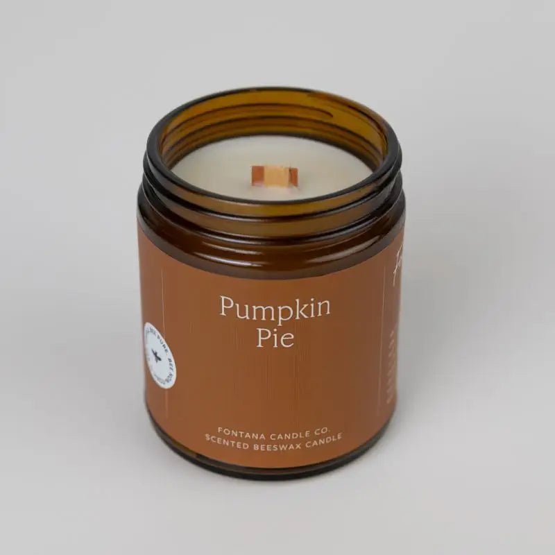 Pumpkin Pie Essential Oil Beeswax Jar Candle: Non - Toxic - Styled With Claire Fontana Candle Co.