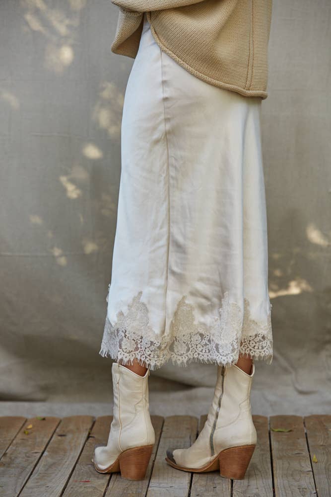 Satin Midi Skirt - Styled With Claire By Together