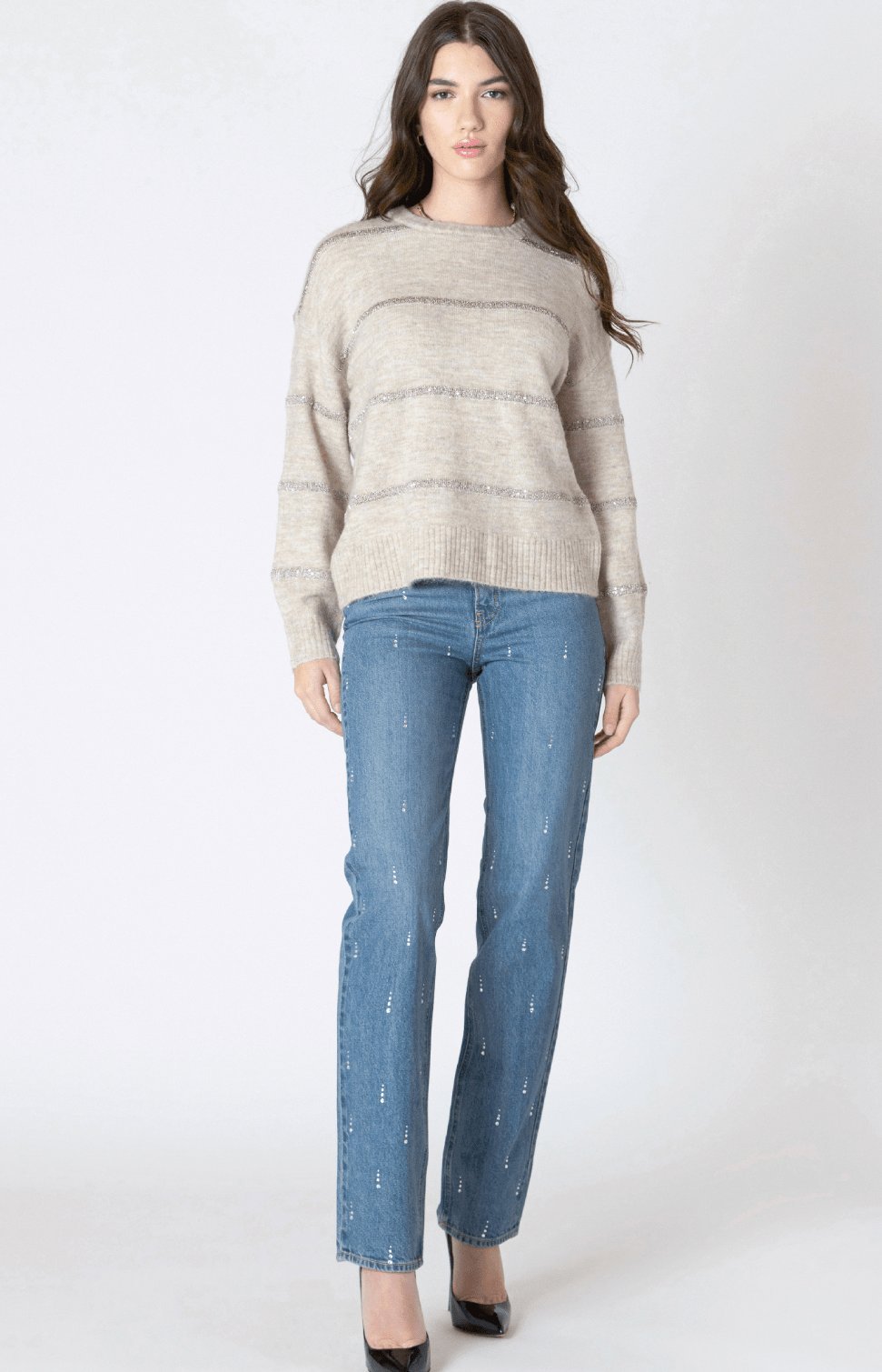 Sequin Stripe Sweater - Styled With Claire Dex