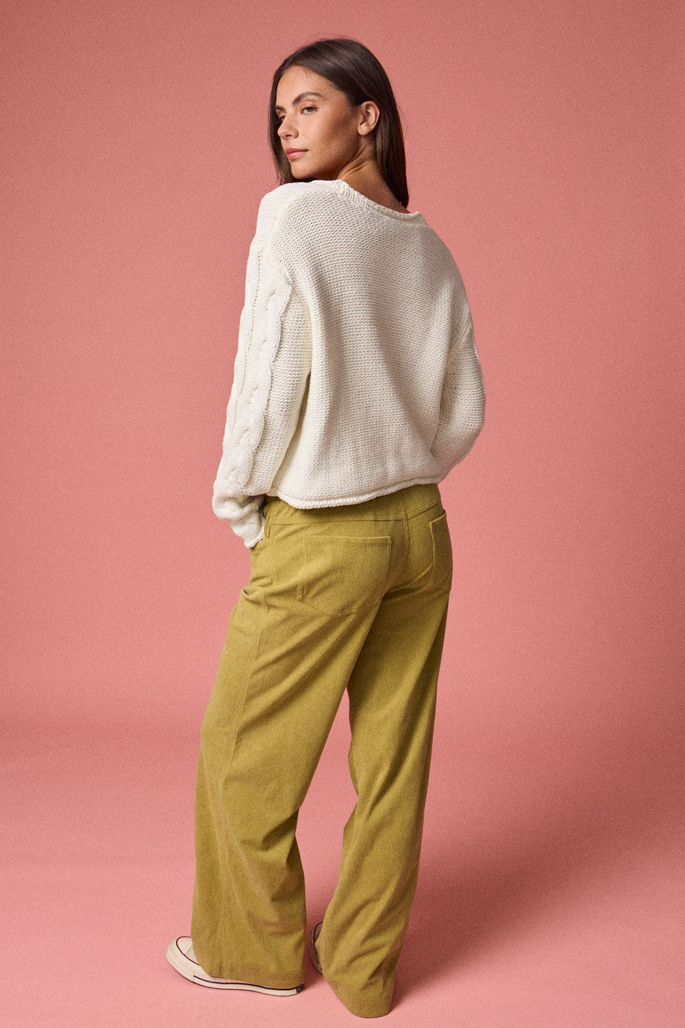 Sophia Cable Knit Crop Sweater - Styled With Claire Papermoon