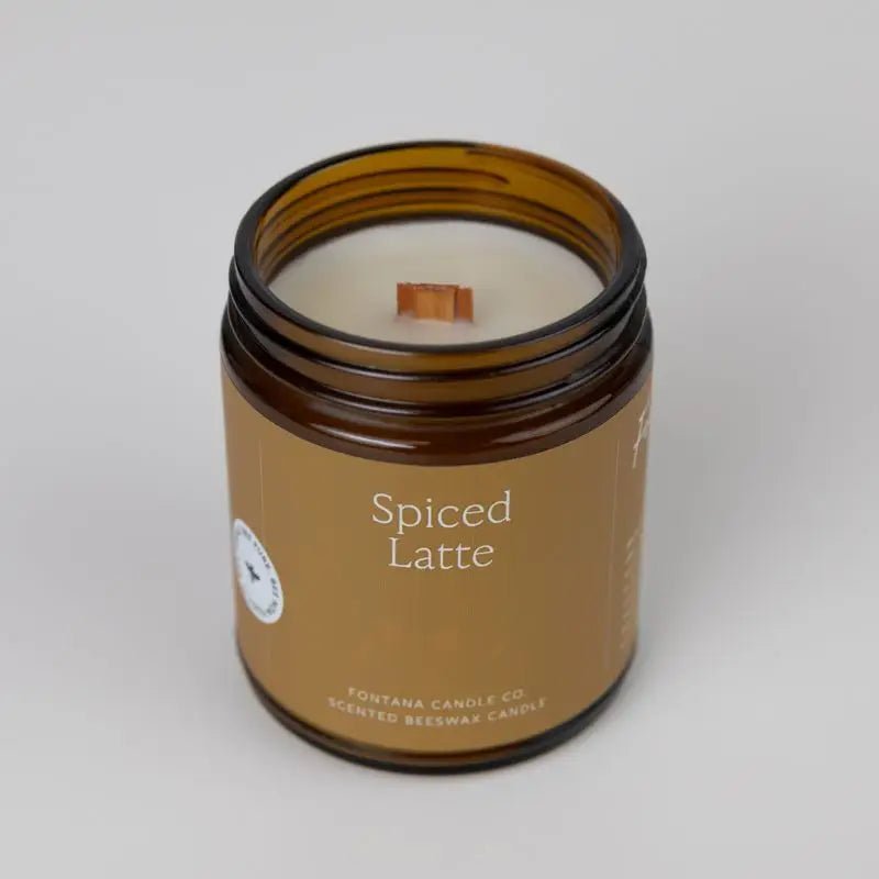 Spiced Latte Essential Oil Beeswax Jar Candle - Styled With Claire Fontana Candle Co.