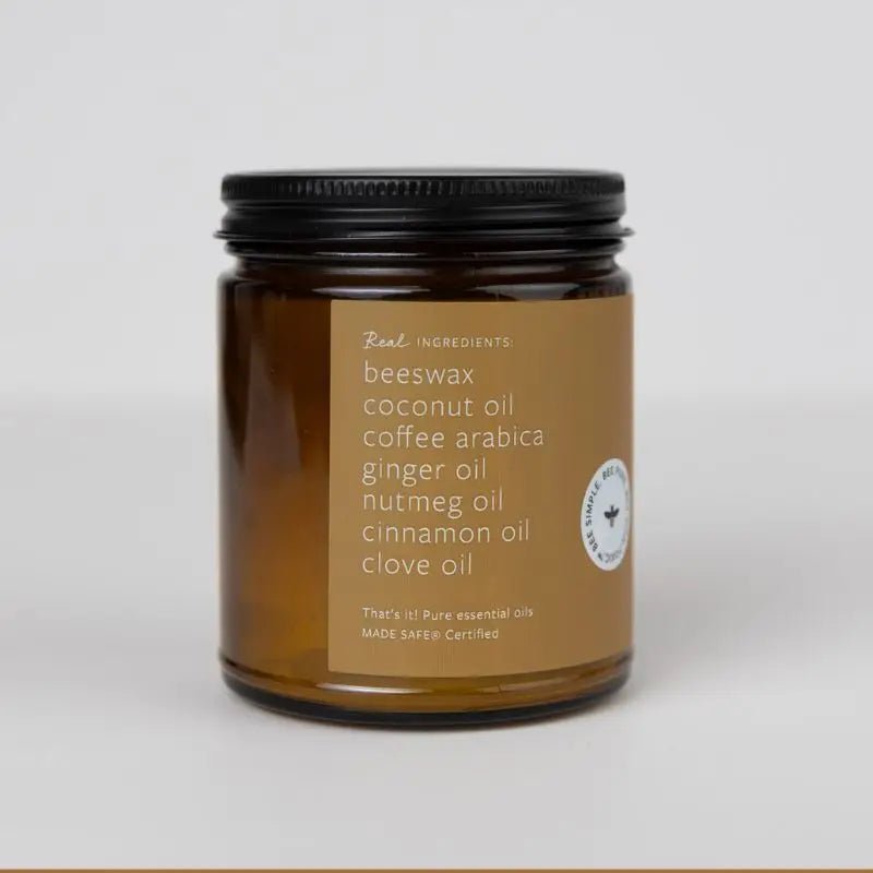 Spiced Latte Essential Oil Beeswax Jar Candle - Styled With Claire Fontana Candle Co.