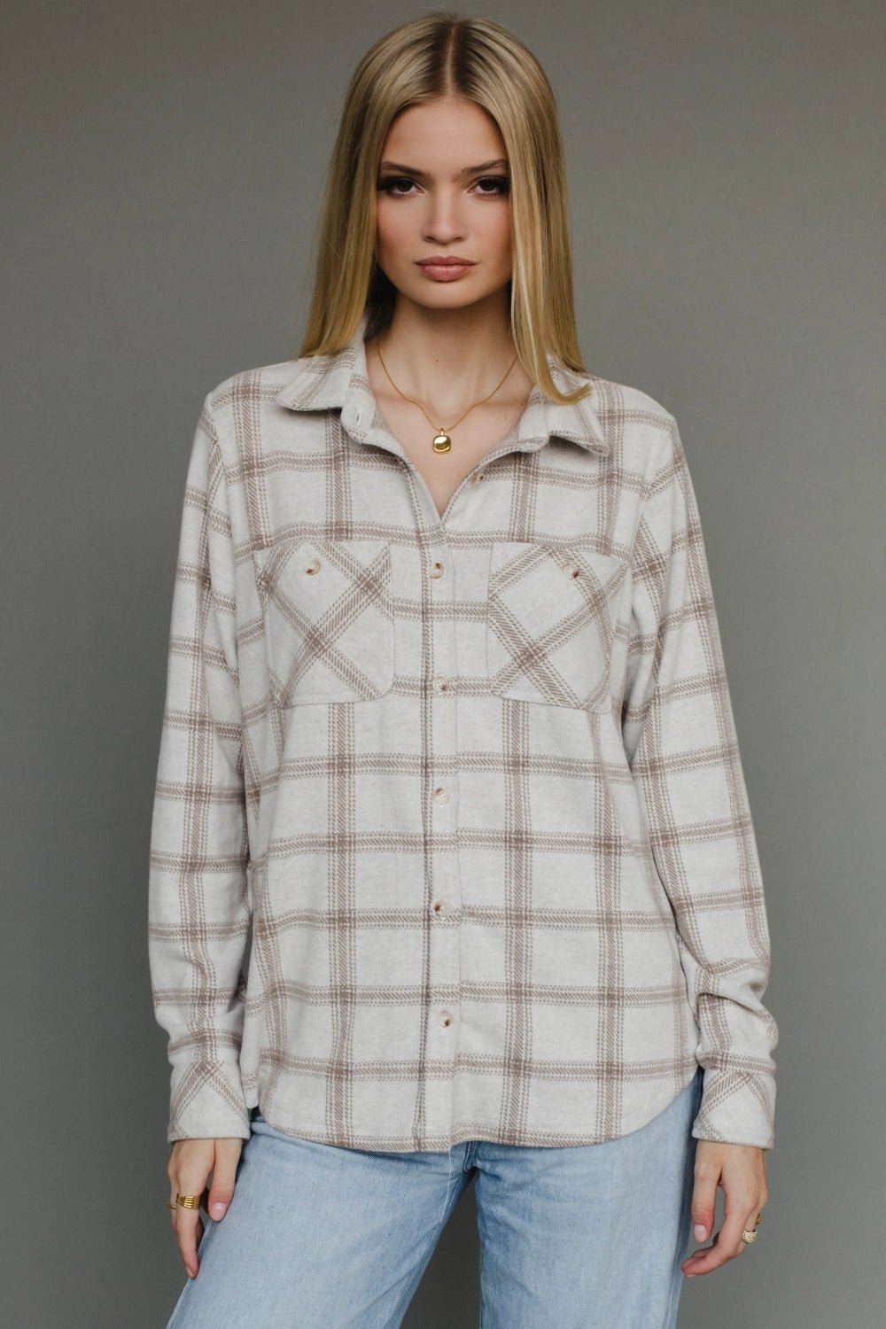 Super Soft Plaid Button Up - Styled With Claire Panache Apparel Co.