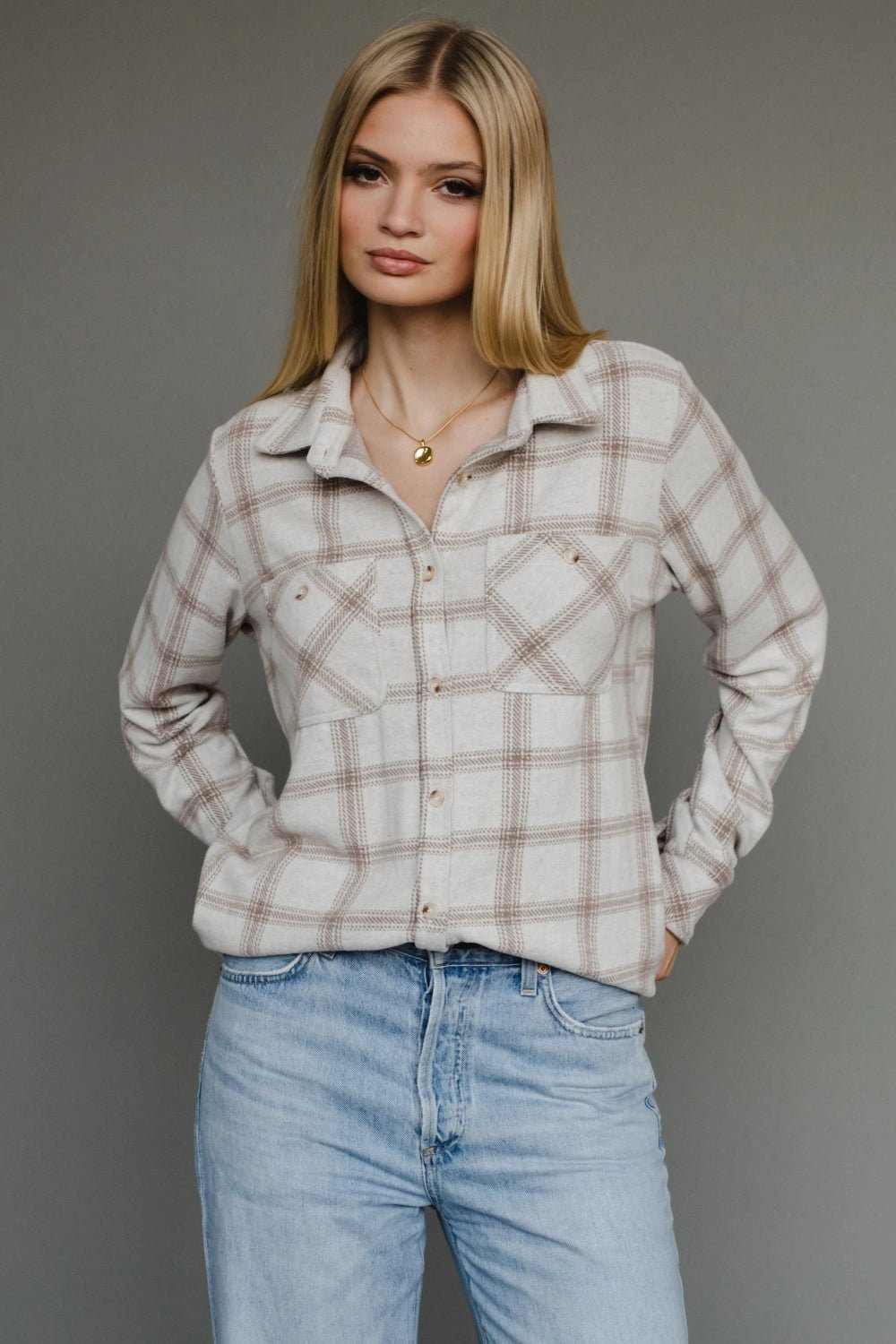Super Soft Plaid Button Up - Styled With Claire Panache Apparel Co.