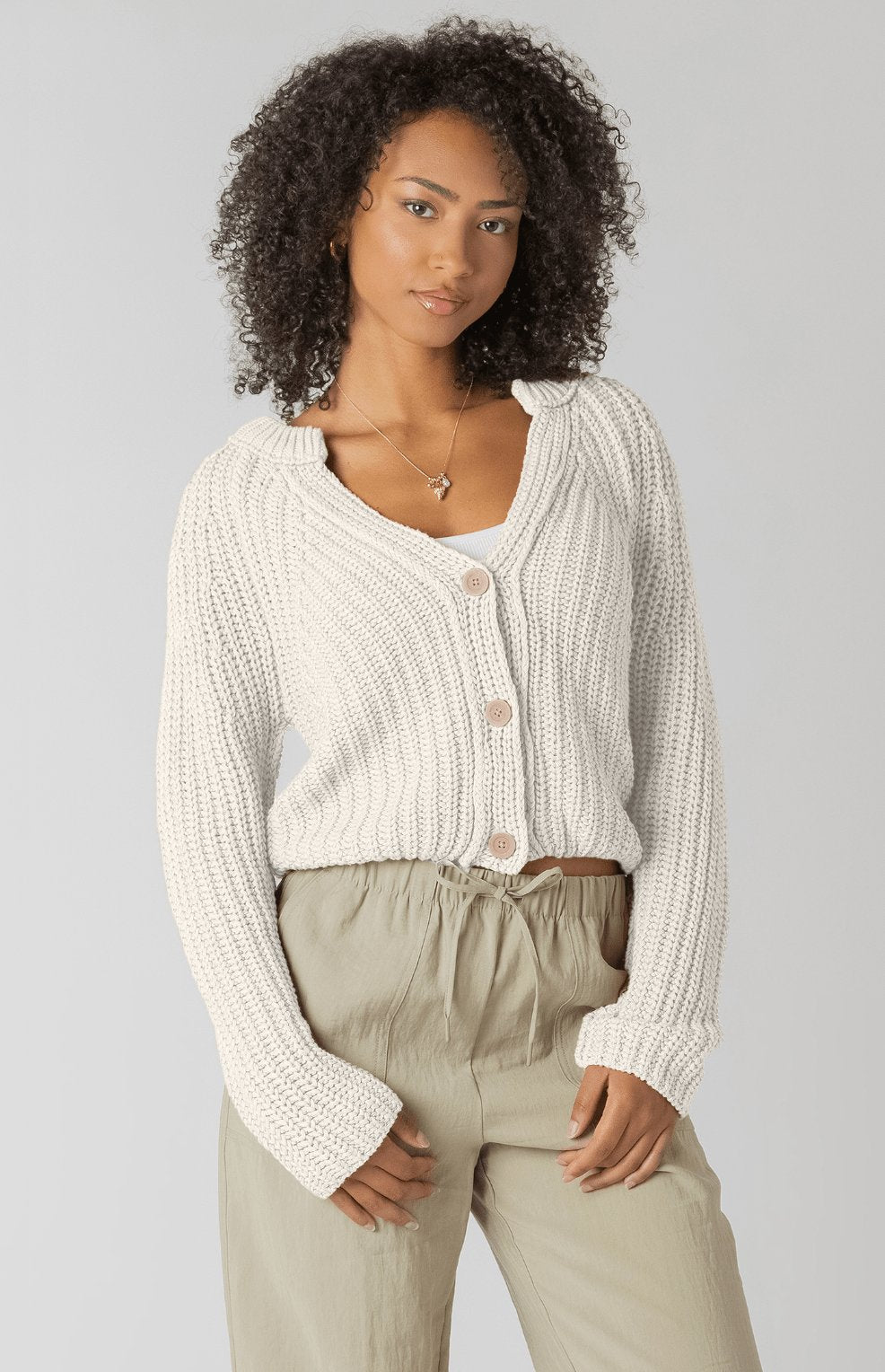 Textured Button Front Cardigan - Styled With Claire Dex