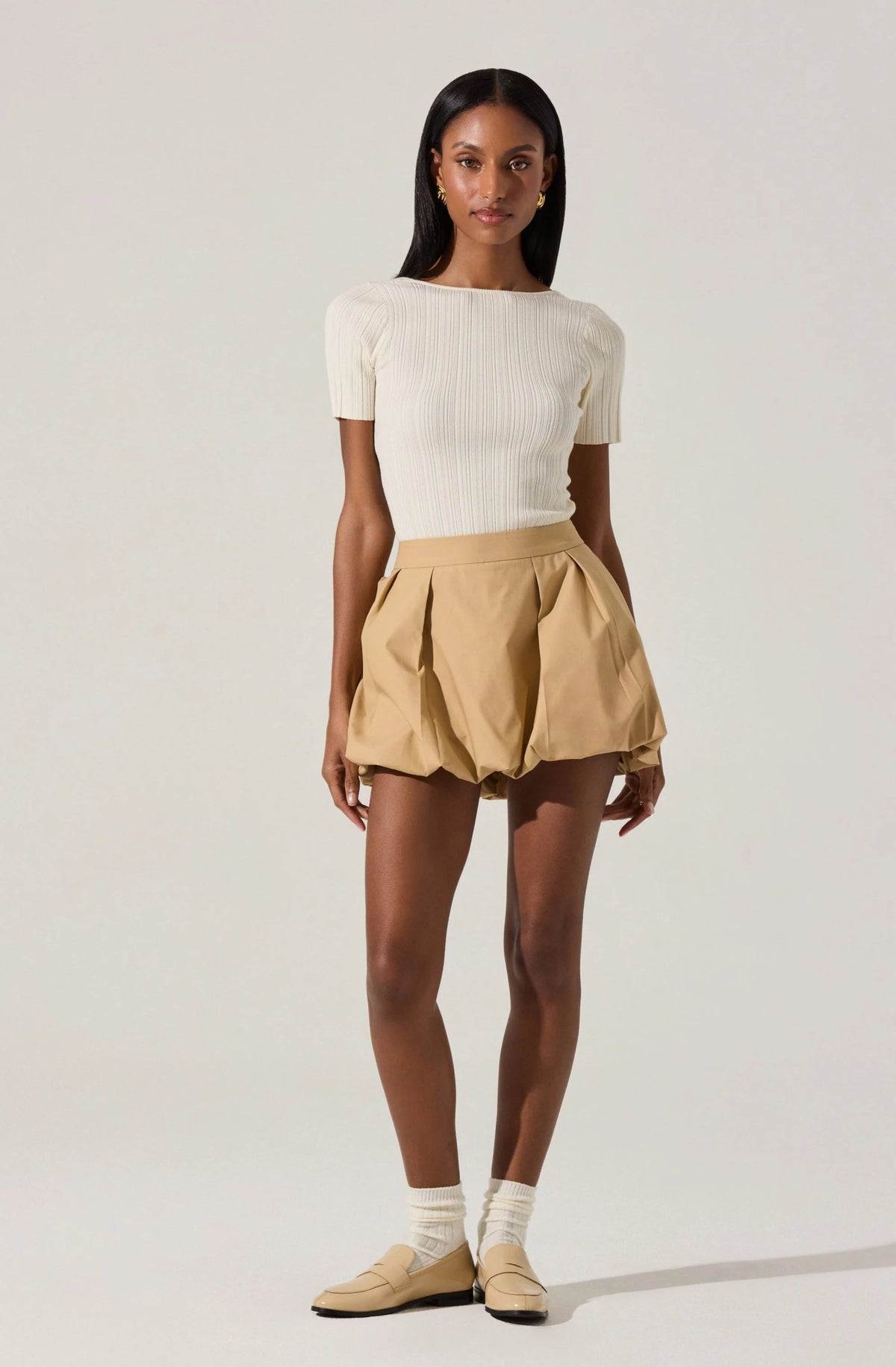 Toini Pleated Bubble Mini Skort - Styled With Claire ASTR THE LABEL