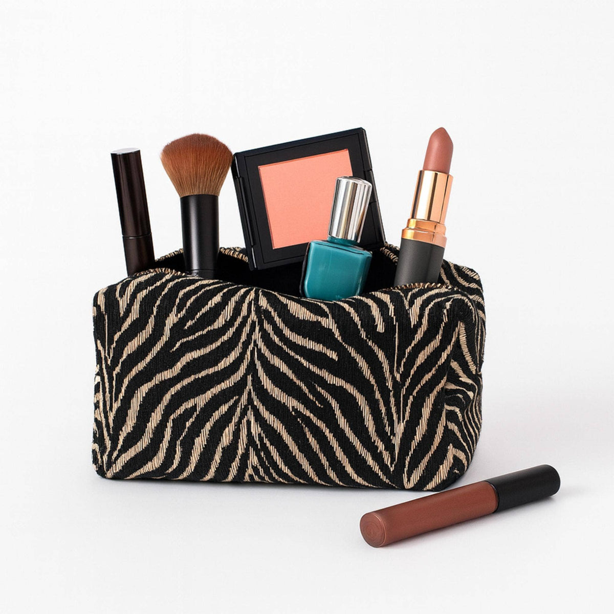 Zebra Print Cosmetic & Travel Organizer Pouch - Styled With Claire Urban Expressions