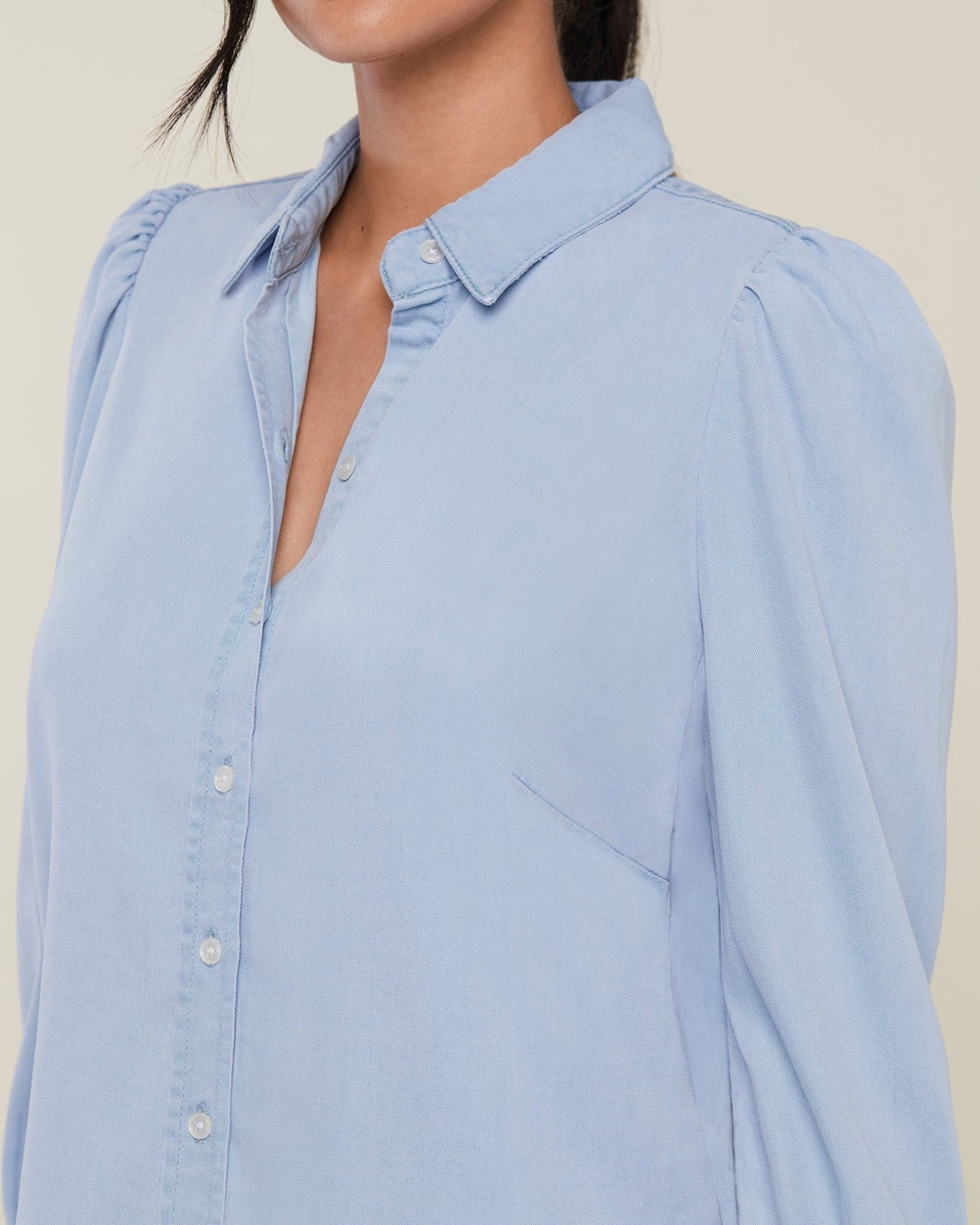 Chambray Button Down - Styled With Claire Rachel Parcell