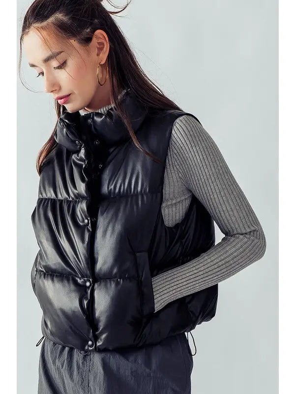 Cropped Puffer Vest