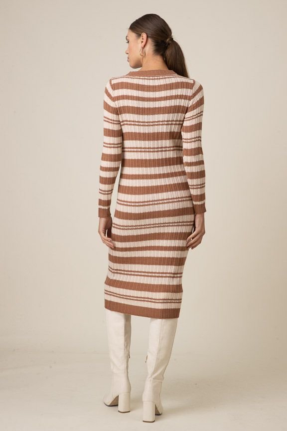 Duo Striped Sweater Dress - Styled With Claire Line & Dot