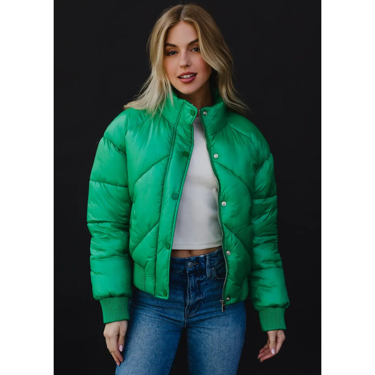 Emerald store green puffer