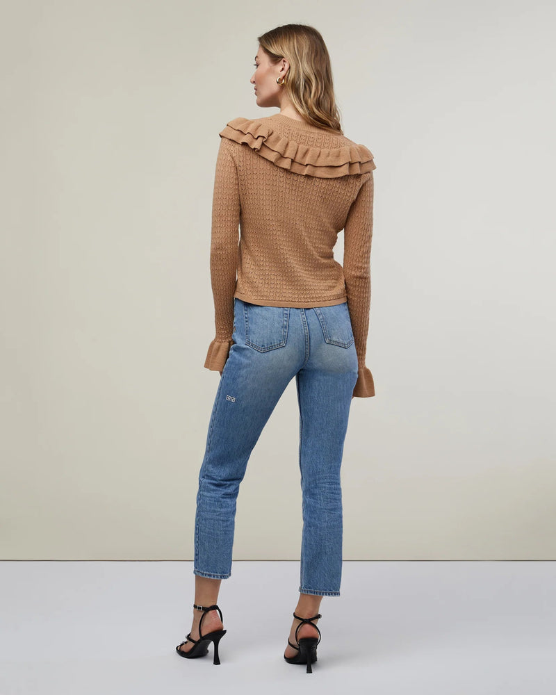 Pointelle Ruffle Sweater - Styled With Claire Rachel Parcell